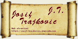 Josif Trajković vizit kartica